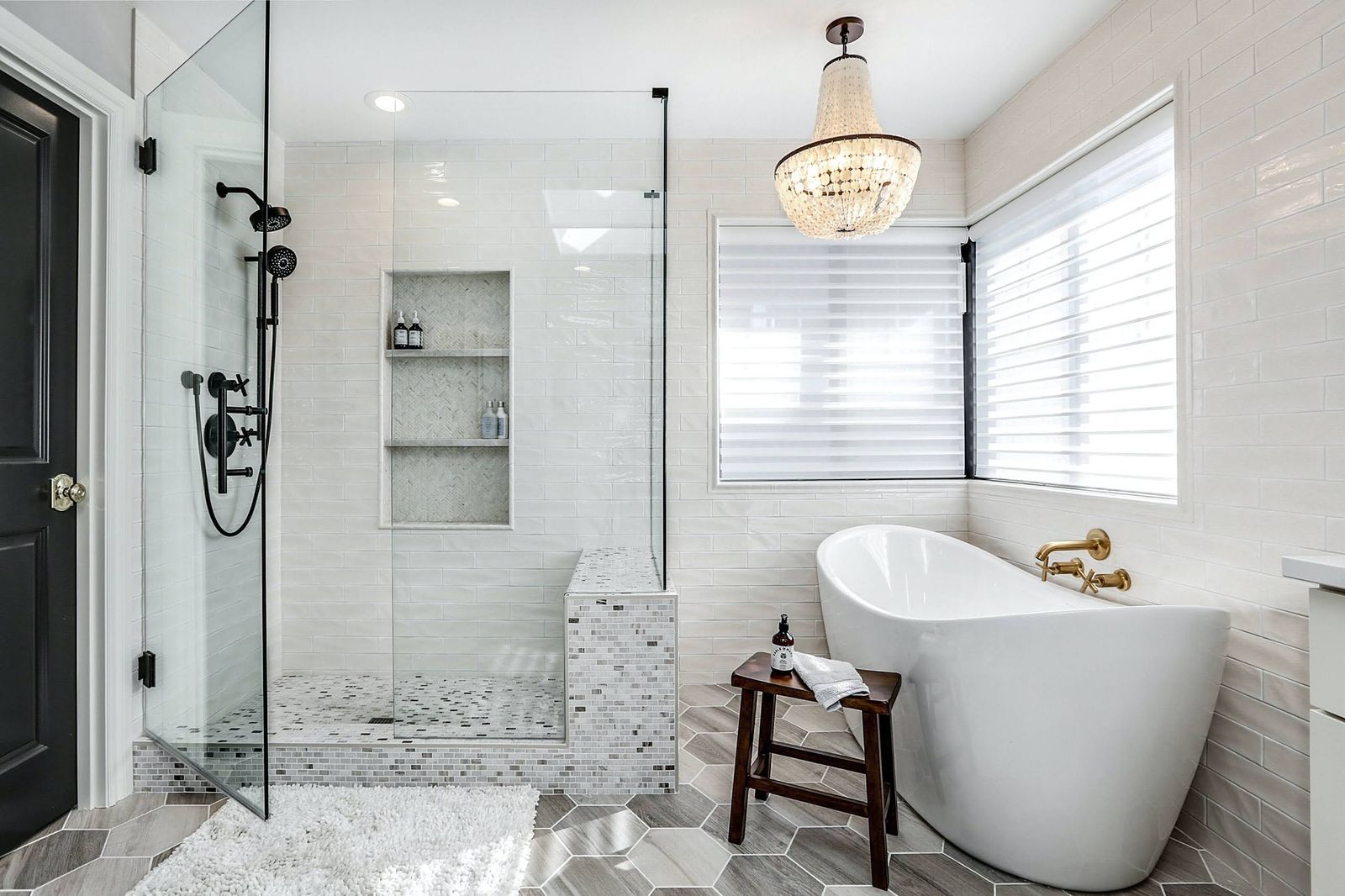 Bathroom remodel with custom vanity