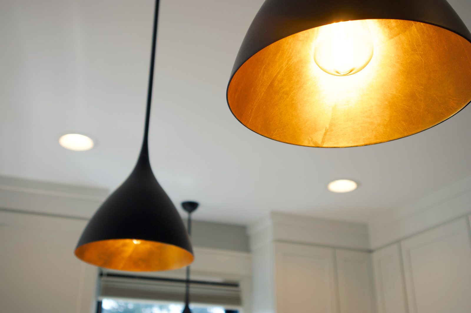 Living room with dimmable lighting