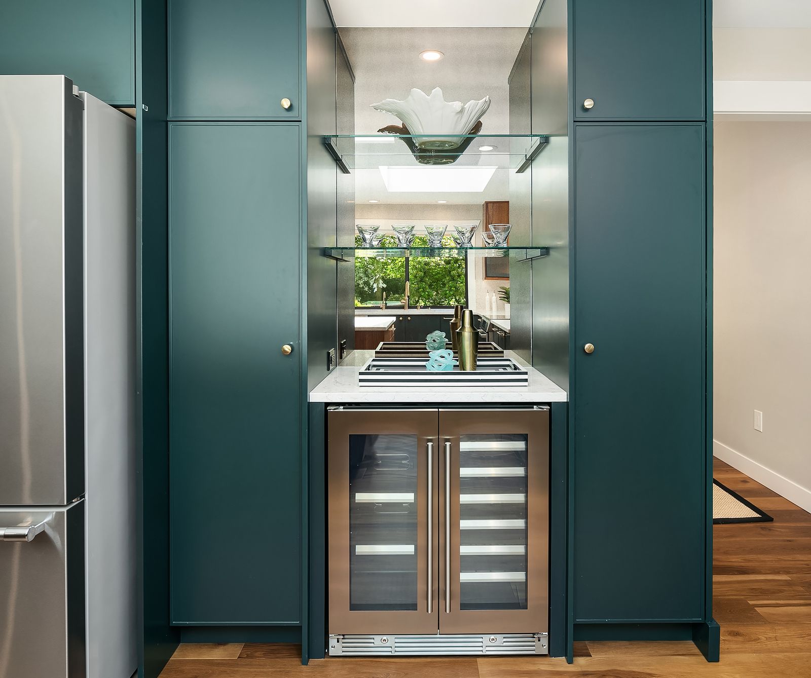 Kitchen cabinetry and appliance placement