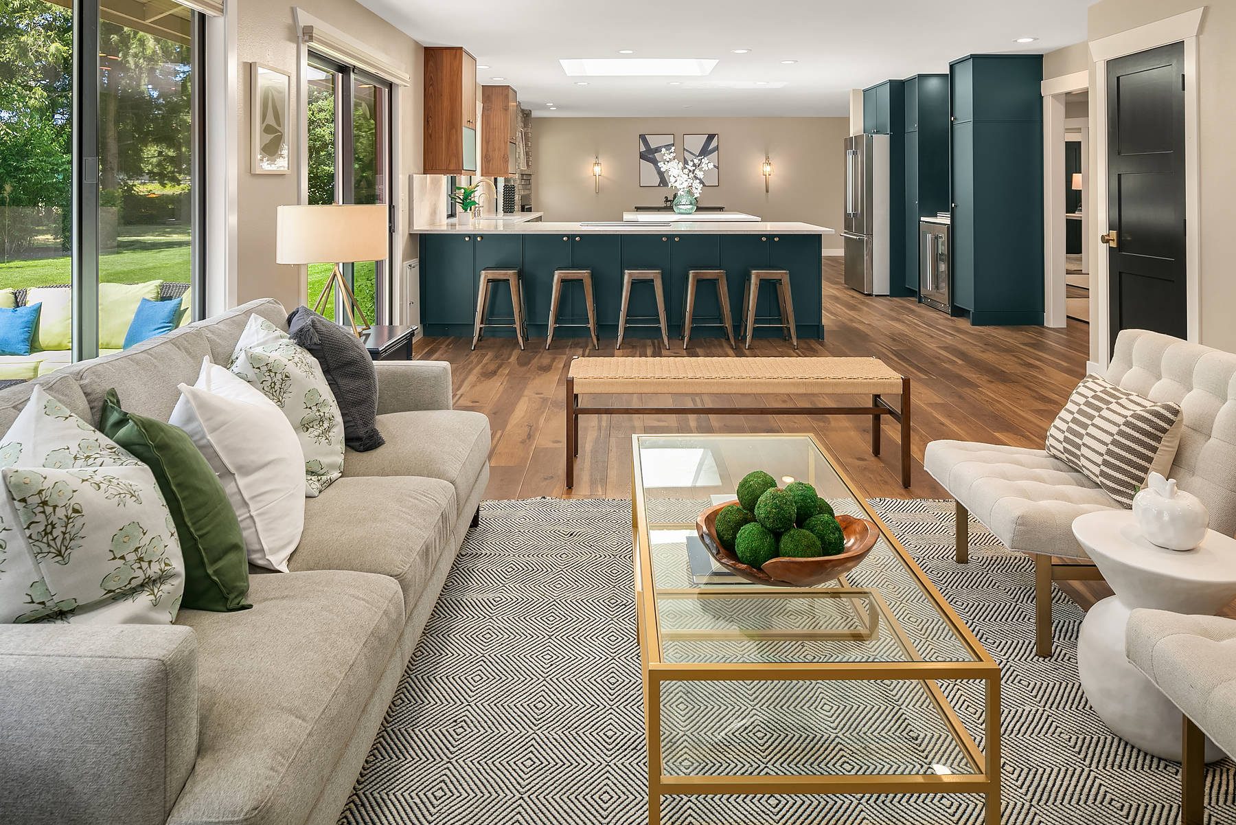 Open concept kitchen and living room remodel